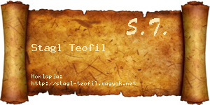 Stagl Teofil névjegykártya